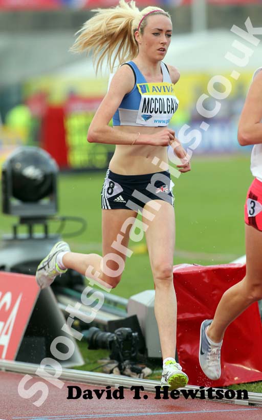 Eilish McColgan taking part in the 5000 metres at the Samsung Diamond League, Crystal Palace, London.